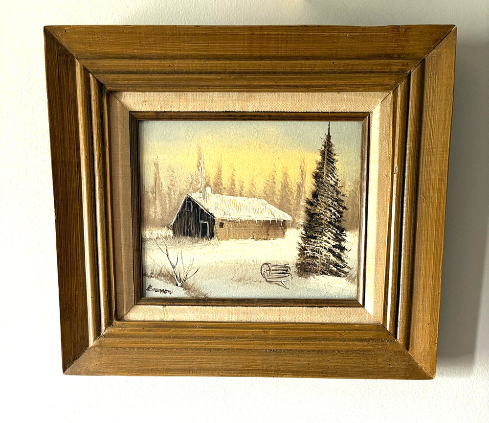 EMERSON Oil PAINTING ON CANVAS WITH FRAME NICE